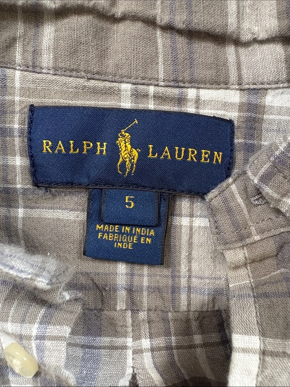 Lightweight Ralph Lauren Plaid Button-Down shirt